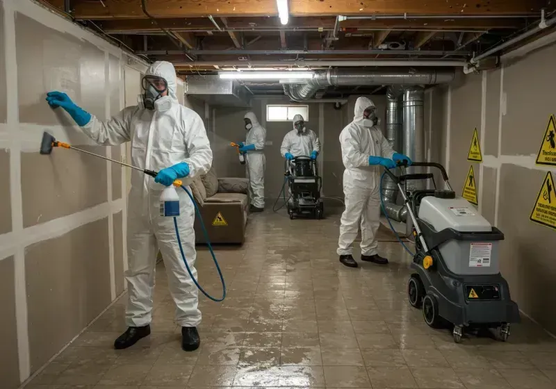 Basement Moisture Removal and Structural Drying process in Smyrna, GA